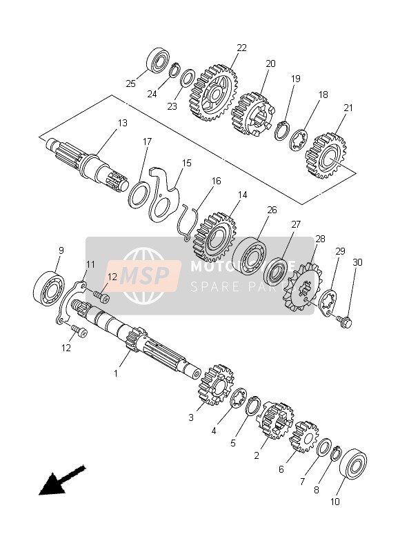 Yamaha T135FI CRYPTON X 2014 Transmission for a 2014 Yamaha T135FI CRYPTON X